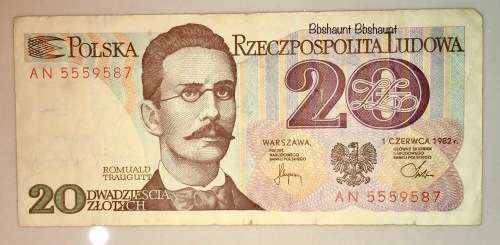 POLAND 20 ZLOTYCH 1982