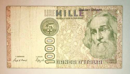 ITALY ,,,,1000  LIRE 1982 MARCO POLO
