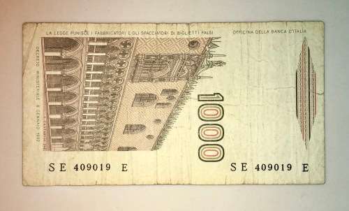 ITALY ,,,,1000  LIRE 1982 MARCO POLO