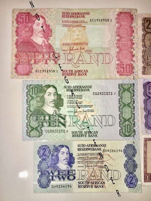 COMPLETE SET OF GPC DE KOCK & DECIMALS  R50 TO( R1 TW DE JONG 1973)-1980s (1 BID TAKES ALL)