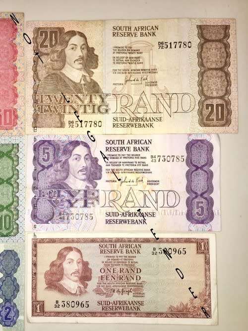 COMPLETE SET OF GPC DE KOCK & DECIMALS  R50 TO( R1 TW DE JONG 1973)-1980s (1 BID TAKES ALL)