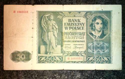 POLAND 50 ZLOTYCH 1941