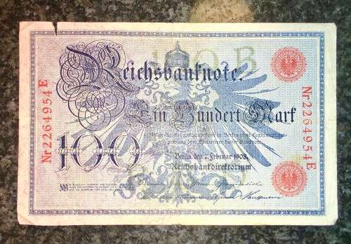 GERMANY 100 MARK 1908 RED SEAL