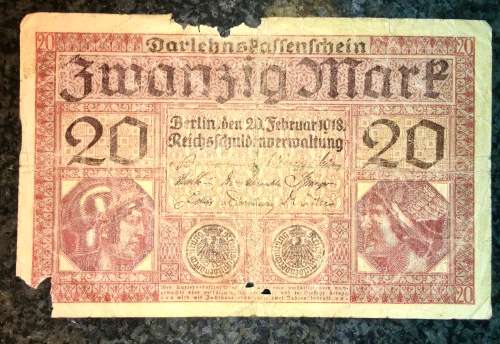 GERMANY 20 MARK 1918
