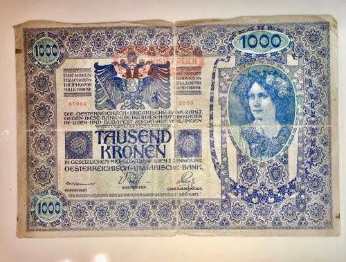 AUSTRIA 1000 KRONEN 1902 BIG NOTE