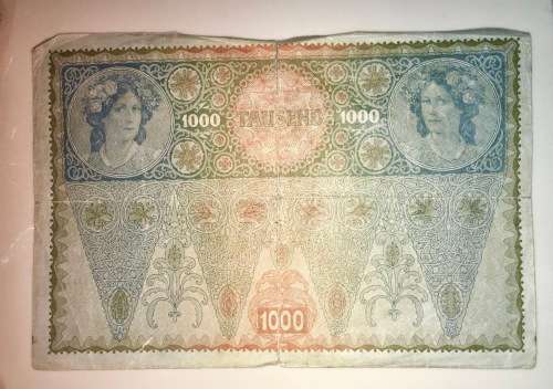 AUSTRIA 1000 KRONEN 1902 BIG NOTE
