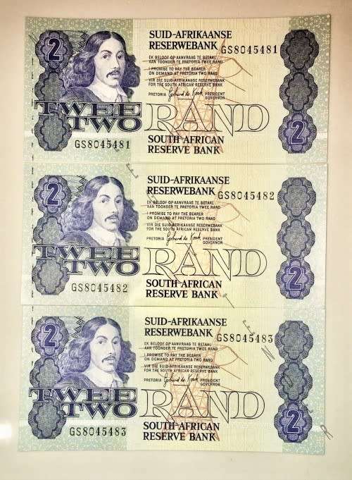 GPC DE KOCK R2 IN SEQUENCE GS8045481-483,,,,1984 UNC3RD ISSUE(1 BID TAKES ALL)