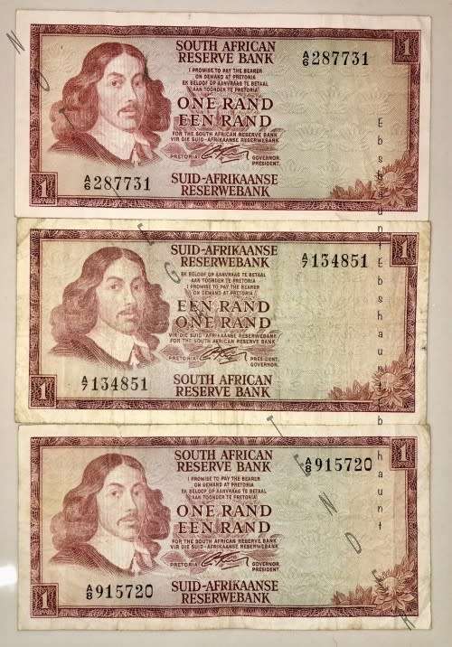 G.RISSIK SET OF A6,A7,& A8 1966 SECOND ISSUE