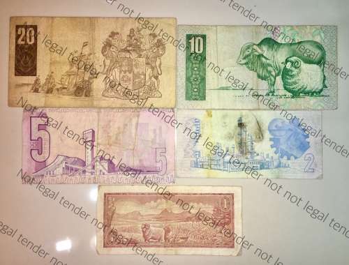 COMPLETE SET OF TW DE JONG & DECIMALS R20 TO R2,,,1978-4TH ISSUE R1,,1975-3RD ISSUE(1BID TAKES ALL)