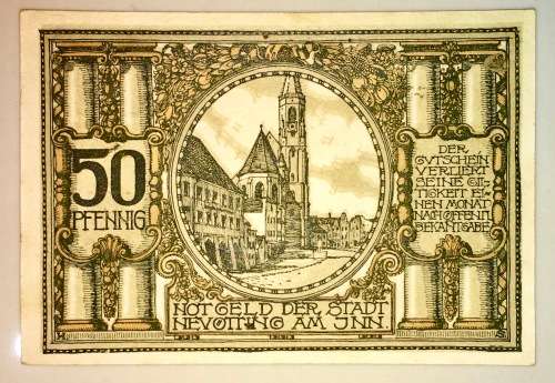 GERMANY,, 50 PFENNIG NEVOTTING 1920s ND  NOTGELD (EMERGENCY MONEY)