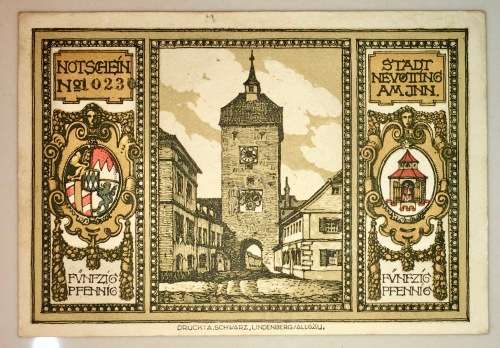 GERMANY,, 50 PFENNIG NEVOTTING 1920s ND  NOTGELD (EMERGENCY MONEY)