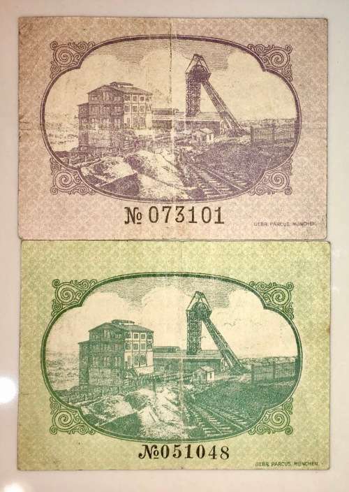 GERMANY SET,,, 25 PFENNIG & 10 PFENNIG BIEBELSKIRCHEN 1920 NOTGELD (EMERGENCY MONEY)