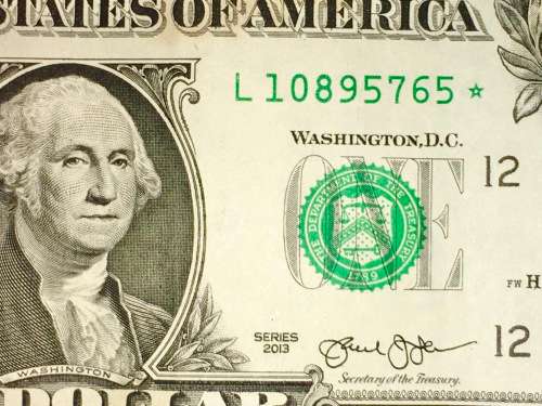 U S A,,REPLACEMENT/STAR NOTE 1 DOLLAR 2013 SAN FRANCISCO