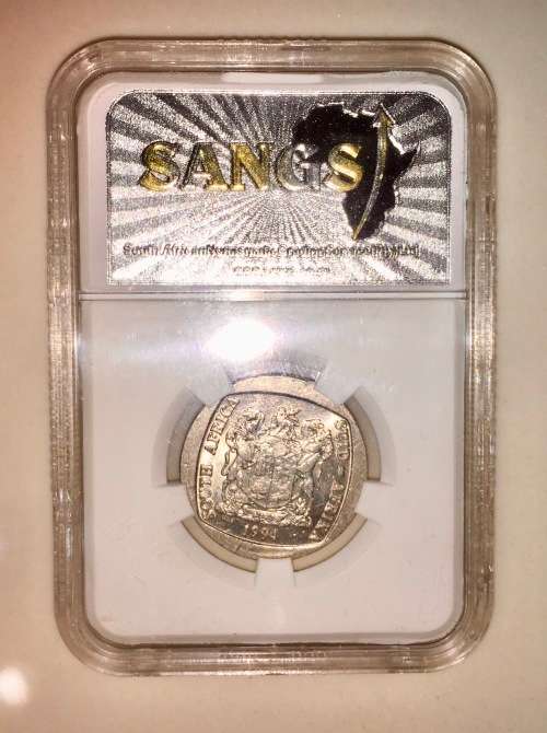 1994 South Africa Presidential Inauguration R5 SANGS Graded AU58