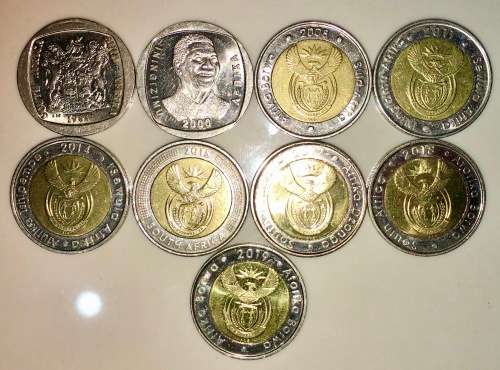 COMPLETE SET OF COMMEMORATIVE R5 COINS 1994 TO 2021  & 2017 IS UNC(1 BID TAKES ALL)