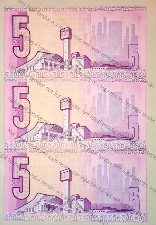 GPC DE KOCK R5 IN SEQUENCE AC4204909-907,,,,1989 UNC 3RD ISSUE(1 BID TAKES ALL)