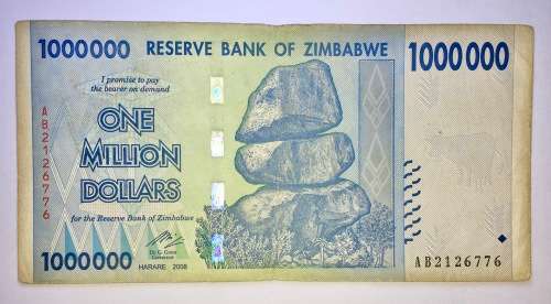 ZIMBABWE 100 MILLION DOLLARS 2008 AB