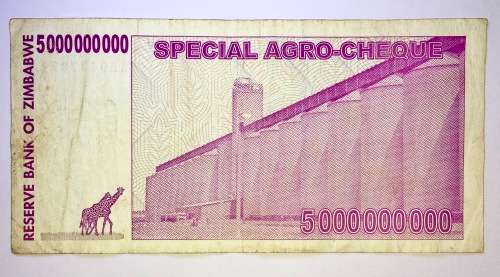 ZIMBABWE 5 BILLION DOLLARS 2008 AB0437