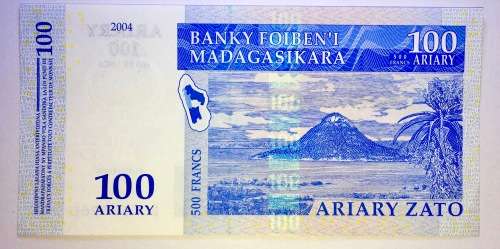 MADAGASCAR 100 FRANCS 2004 AUNC