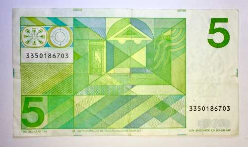 NETHERLANDS 5 GULDEN 1973 AMSTERDAM