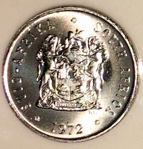 SOUTH AFRICA  5 CENT UNC 1975