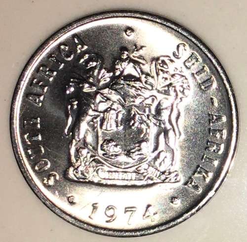 SOUTH AFRICA  10 CENT UNC 1974