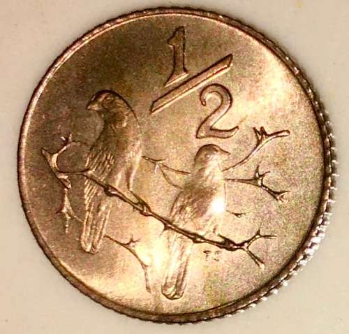 SOUTH AFRICA  1/2 CENT UNC 1974