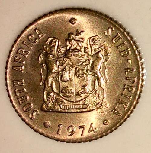 SOUTH AFRICA  1/2 CENT UNC 1974