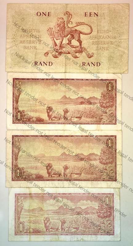 SET OF R1 NOTES ALL GOVERNORS FROM 1962-1975 RISSIK & TW DE JONG