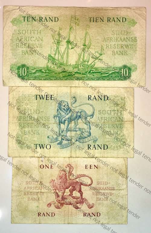 G.RISSIK SET & DECIMALS R10, R2 & R1,,,,1962(1 BID TAKE ALL)