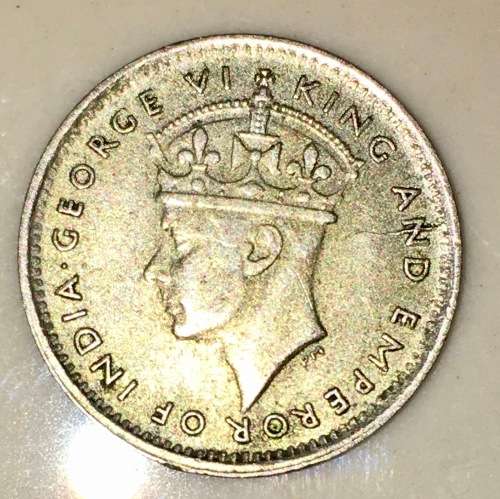 CEYLON 10 CENT BRITISH SILVER 1941