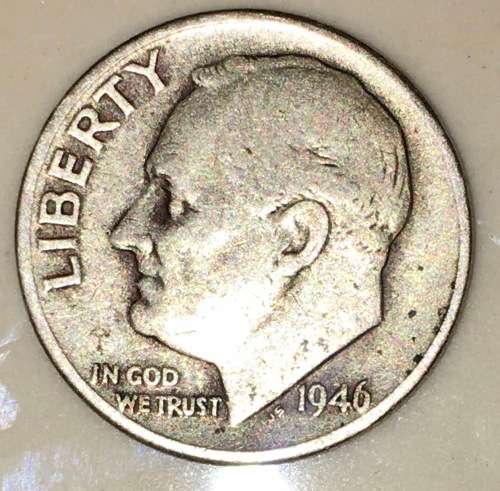 U.S.A,,,,,1 DIME 1946 SILVER .900