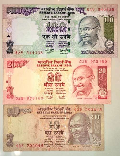 INDIA SET 100 RUPEE 2005 20 RUPEE & 10 RUPEE ND(1 BID TAKES ALL)