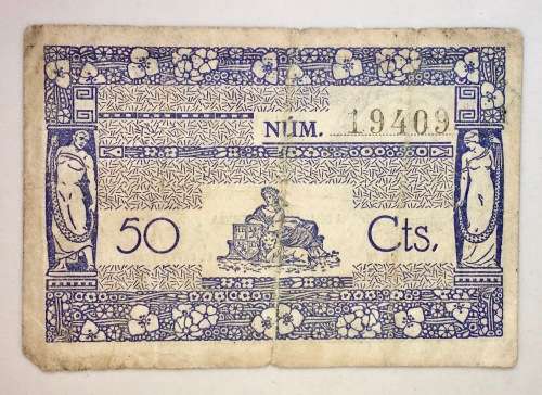 SPAIN 1 PESETAS CONSEJO MUNICIPAL SAGUNTO 1937