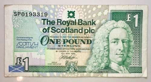 SCOTLAND 1 POUND ROYAL BANK 1999
