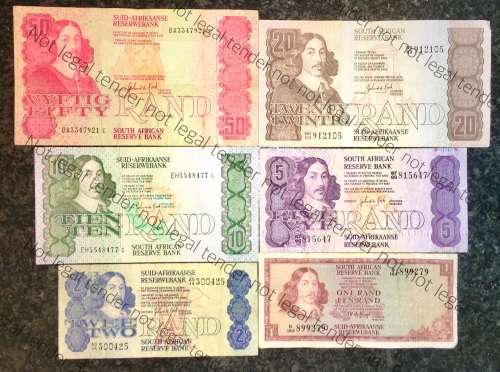 COMPLETE SET OF GPC DE KOCK & DECIMALS R50 BA SERIAL TO R2 -1980s(R1 TW DE JONG 1973(1 BID TAKES ALL