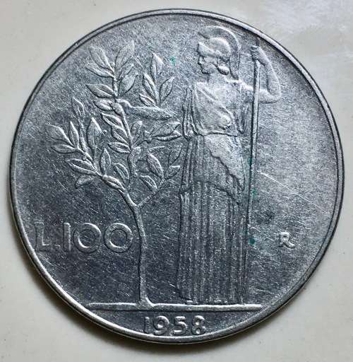ITALY 100 LIRE 1958 R