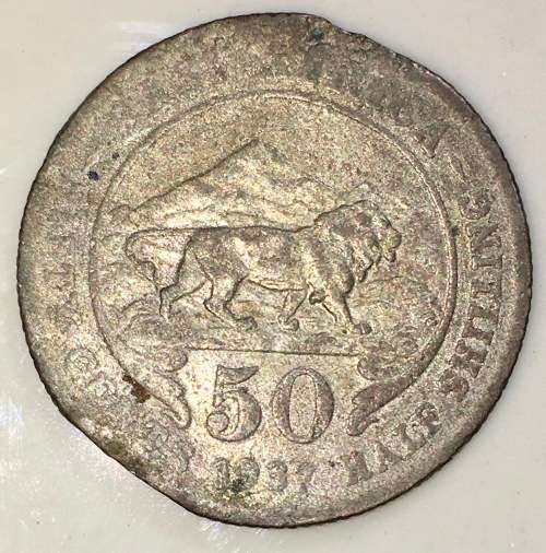EAST AFRICA 1/2 SHILLING 1937 SILVER