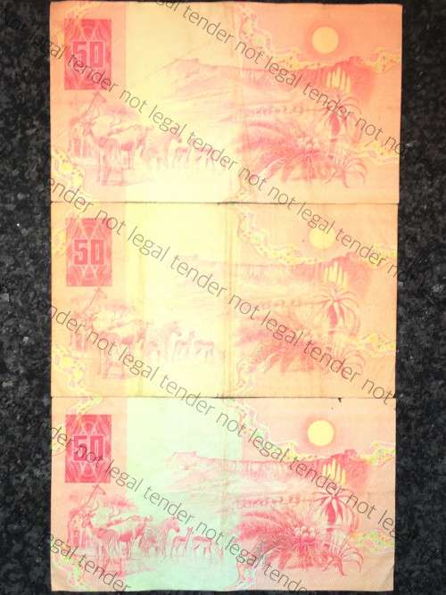 SET OF 3 X R50 GPC DE KOCK AH , AP & AU 1984 THIRD ISSUE (1 BID TAKES ALL)