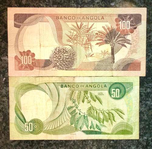 ANGOLA SET 50 ESCUDOS & 100 ESCUDOS 1972(1 BID TAKES ALL)