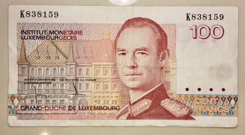 LUXEMBOURG 100 FRANC 1980