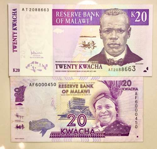 MALAWI  20 KWACHA  2006 & 2012 (1 BID TAKES ALL)