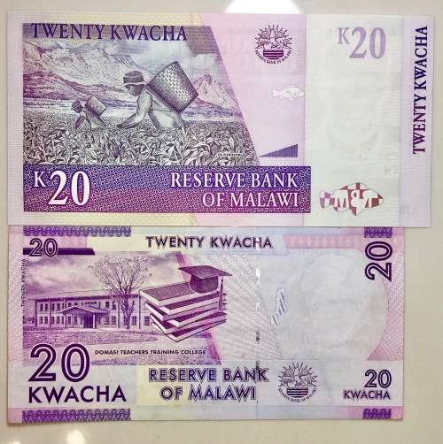 MALAWI  20 KWACHA  2006 & 2012 (1 BID TAKES ALL)