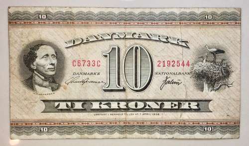 DENMARK 10 KRONER 1936