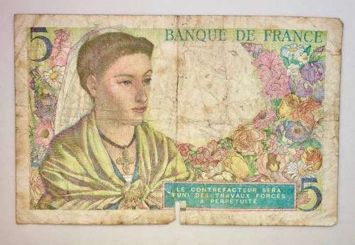 FRANCE 5 FRANCS 1943