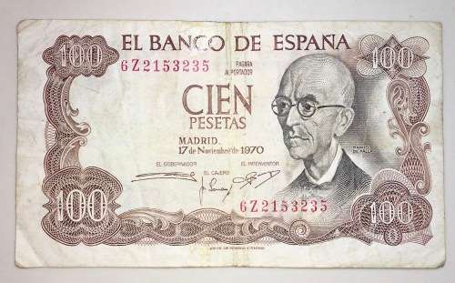 SPAIN 100 PESETAS 1970