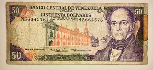 VENEZUELA 50 BOLIVARES  1977