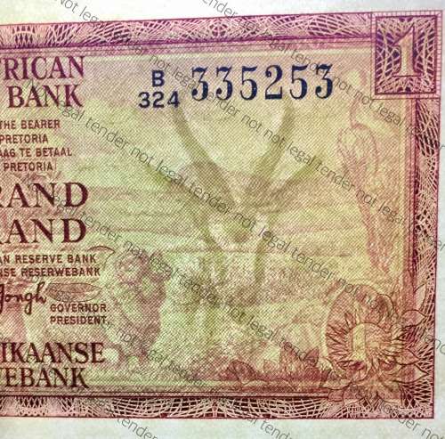 TW DE JONG R1 IN SEQUENCE B324-335253-252 UNC 2ND ISSUE 1973(SPRINGBUCK WATERMARK)(1 BID TAKES ALL)