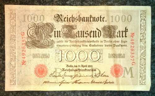 GERMANY 1000 MARK 1910 M