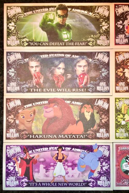 FANTASY NOTE SET MOVIES UNC GEM (1 BID TAKES ALL)